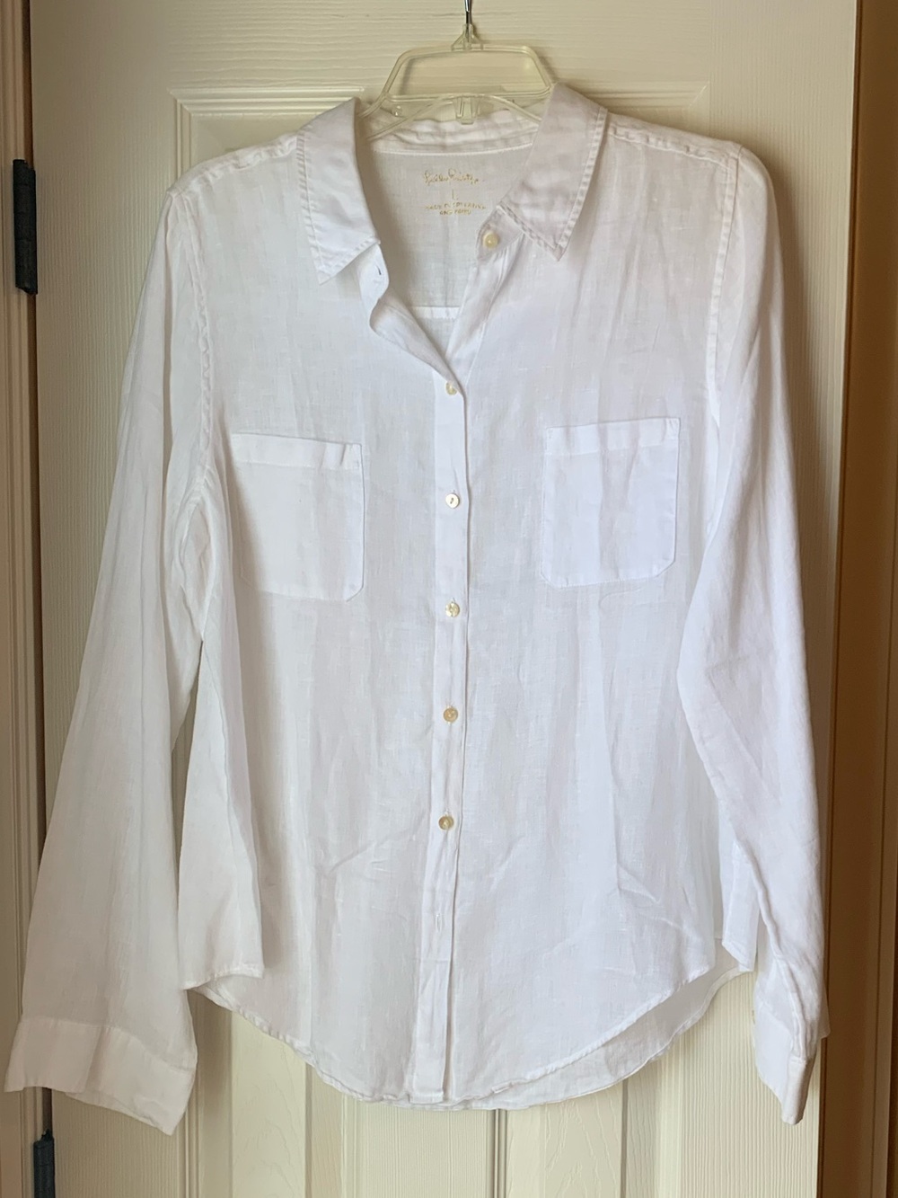 Like New - Lilly Pulitzer Sea View Linen Top - Size L